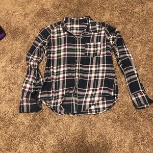 Button down plaid shirt